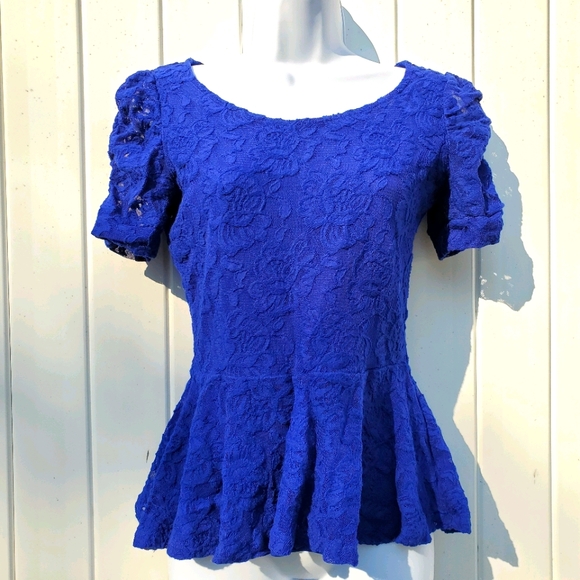INC International Concepts Tops - INC Blue Lace Blouse